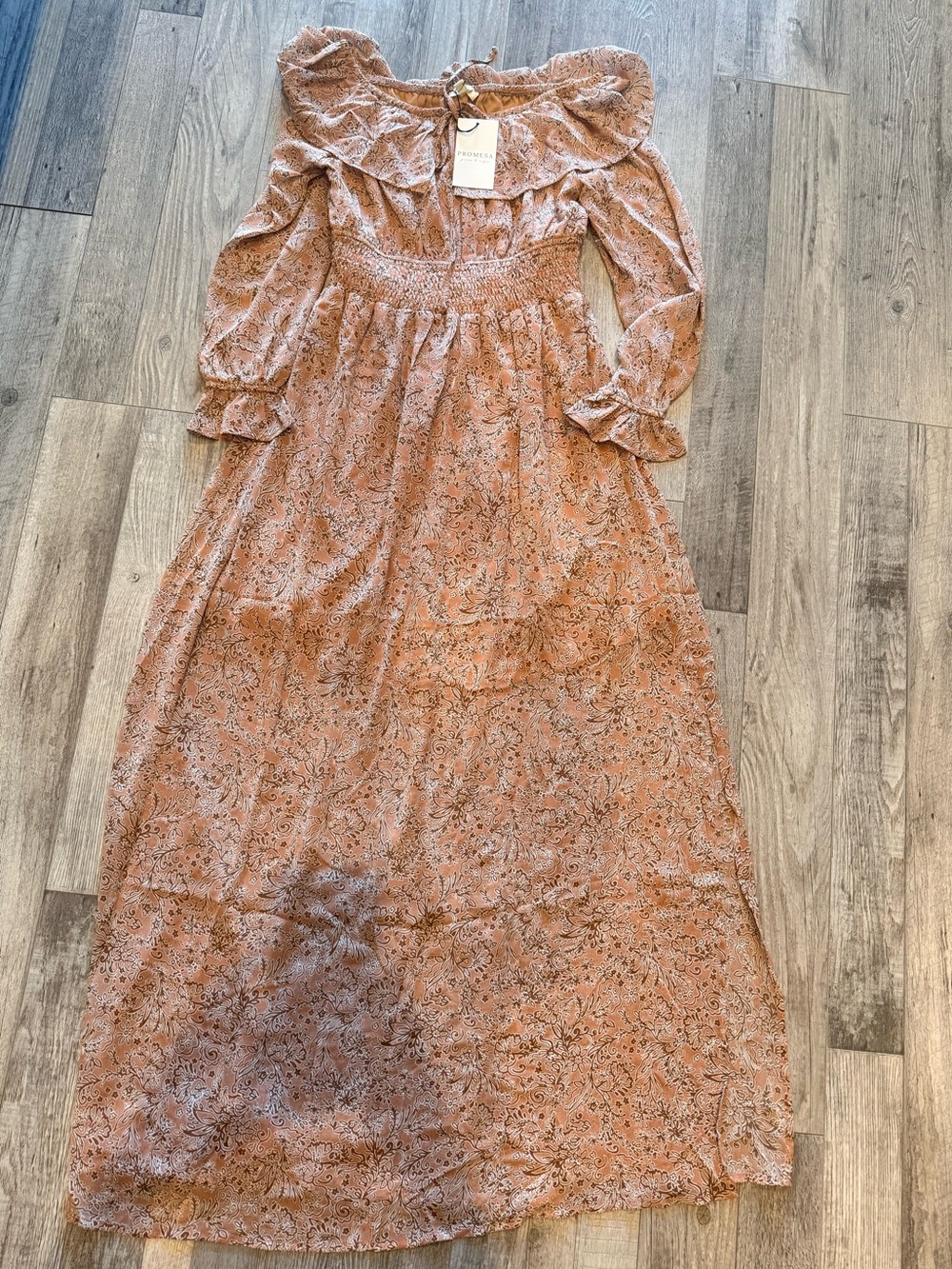 Promesa Dusty Rose Floral Maxi Dress